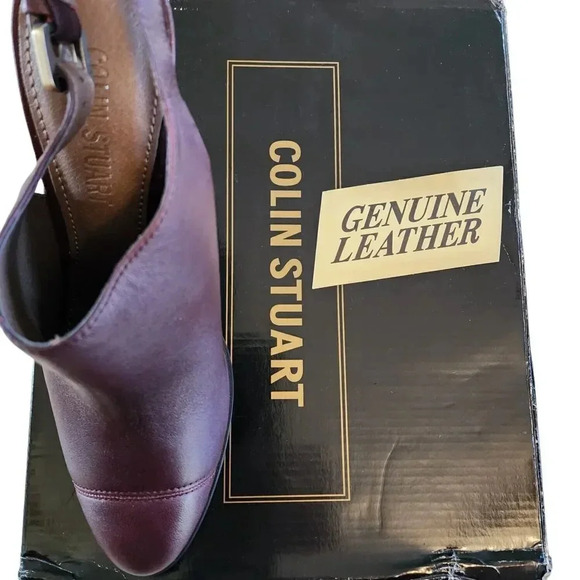 New Colin Stuart Shoes Women's Size 8 Brown Leather Block High Heel Pointed Toe - Picture 2 of 7